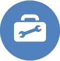 Maintenance module icon blue