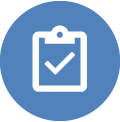 Quality module icon blue