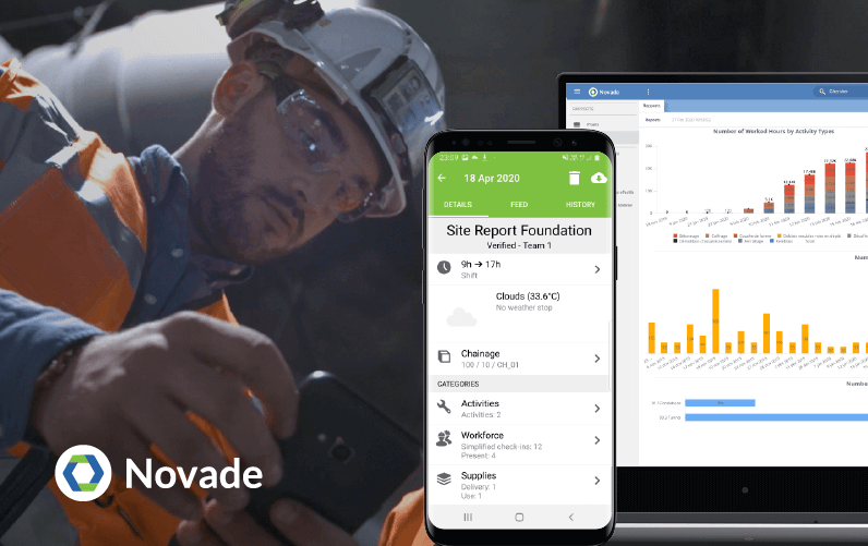 Novade Reports data capture field productivity monitoring