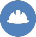 Safety helmet icon for site compliance