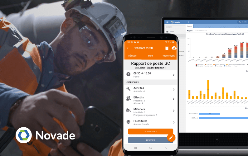 Novade lance le module Rapports pour collecter les données et superviser à distance la productivité sur terrain.