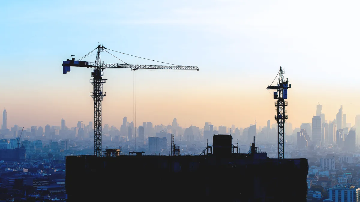 city construction background image