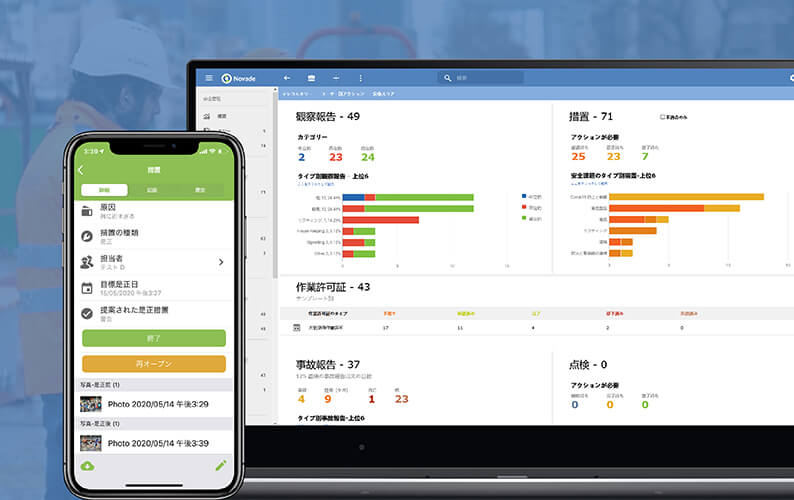 日本市場向けに、デジタル化された安全管理機能を実装した『Novade労務安全管理システム 』を発表