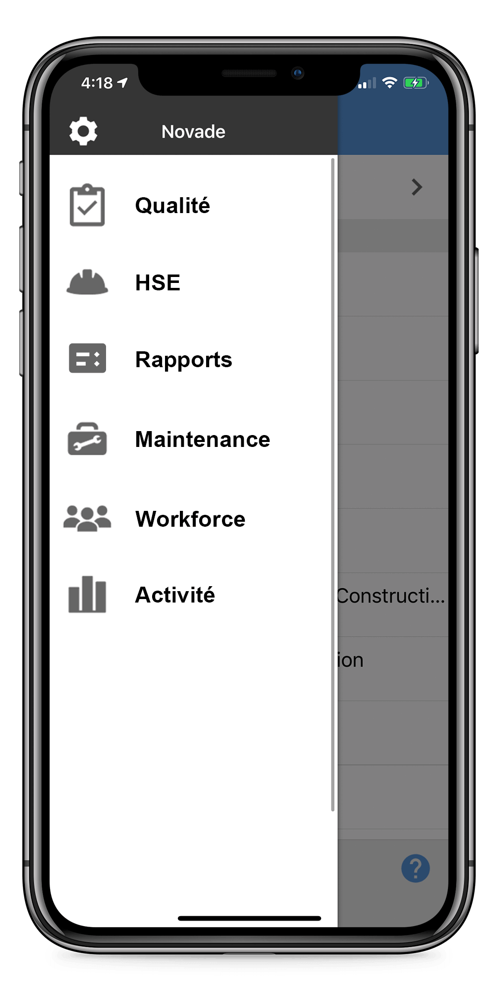 Modules-iPhoneX_03-FR_comp_optimized Modules du logiciel de suivi de chantier vus sur Smartphone