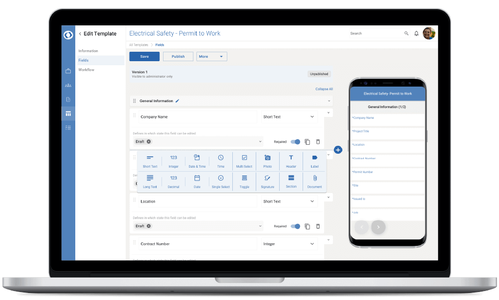 Form builder on Novade Lite