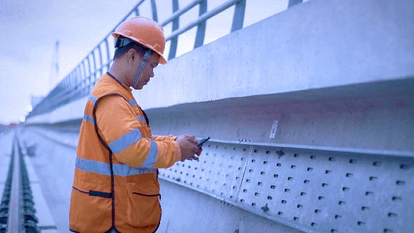 Novade Colas Rail LRT site engineer inspection