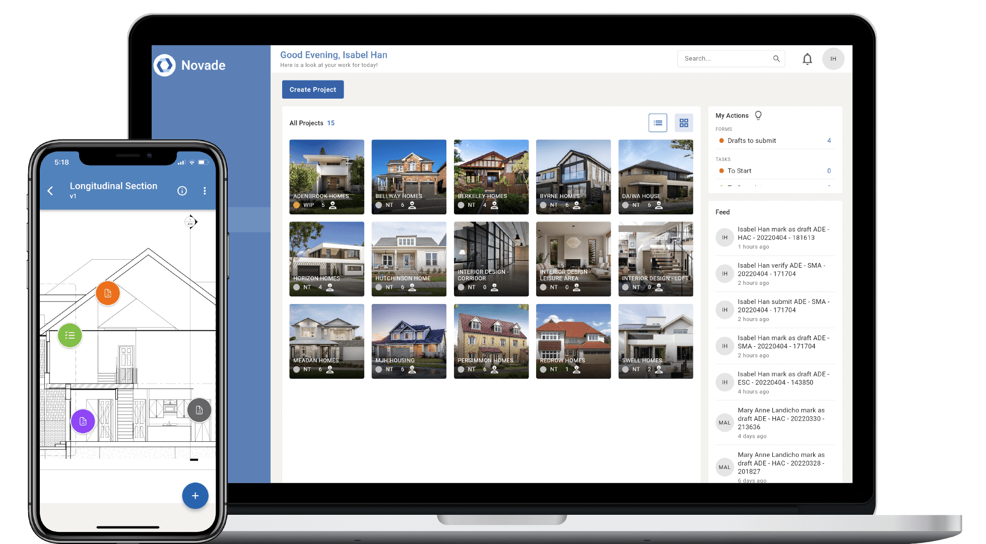 Novade Lite home builder app