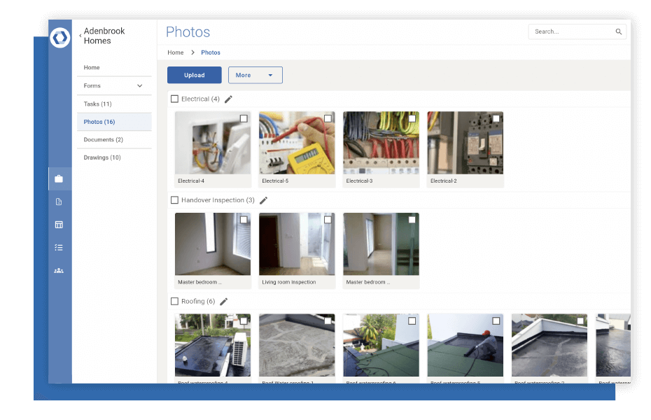 Novade Lite construction checklist app on desktop