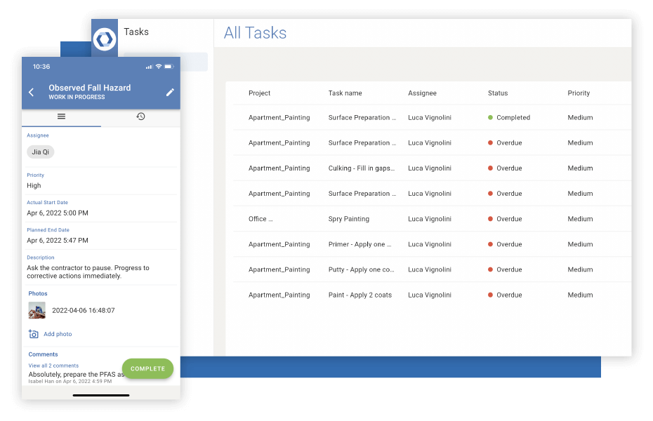 Novade-Lite-Progress-Tracking-screens-tasks-monitor-jobs Form builder on Novade Lite
