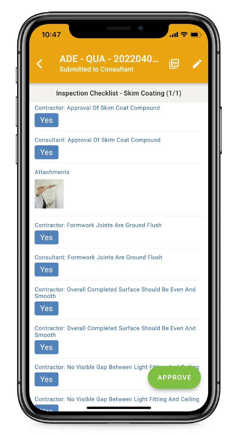 Form builder on Novade Lite site inspection app Form builder on Novade Lite site inspection checklist app