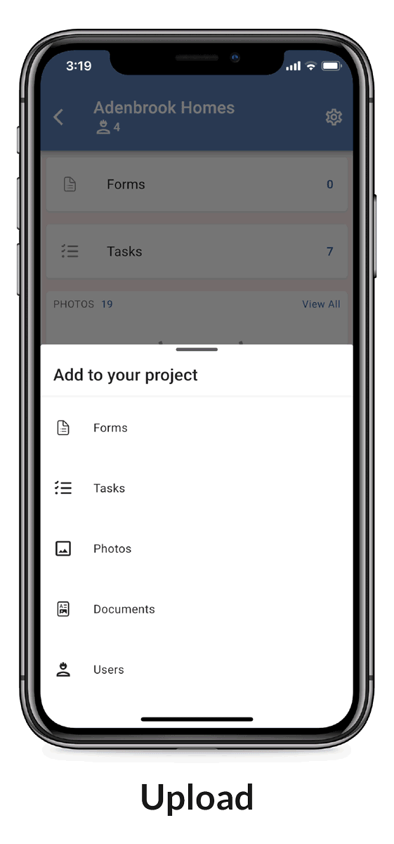 Digital forms on Novade Lite construction document management app