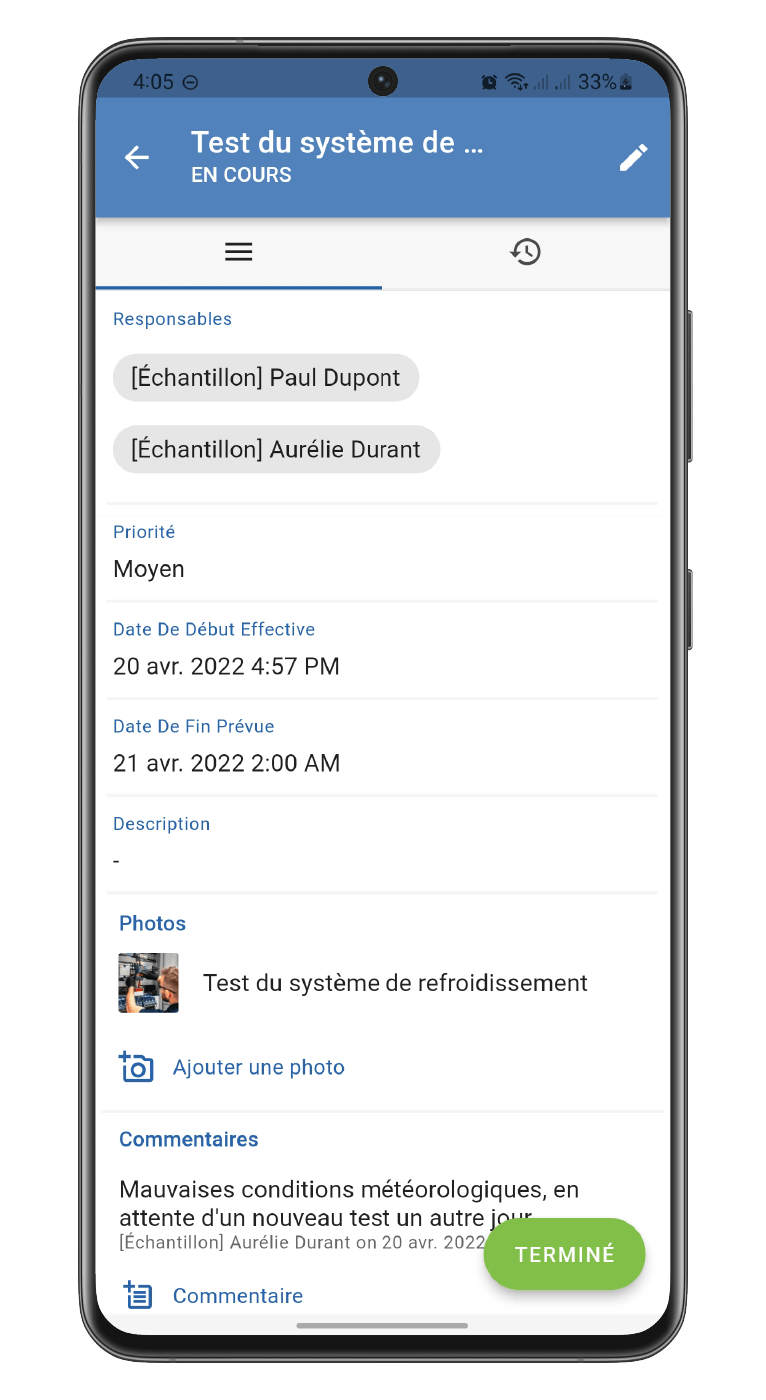 Novade-Lite-Tasks-mobile-screen-FR Novade Lite construction job management app
