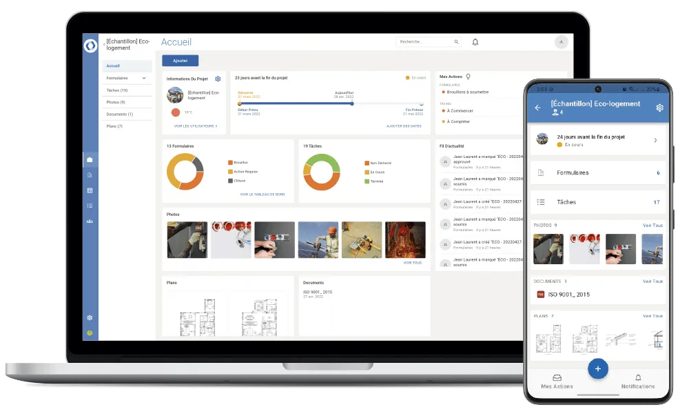 Novade Lite desktop dashboard français