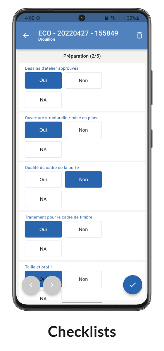 Novade-Lite-mobile-Digital-Forms_FR Digital forms on Novade Lite construction app