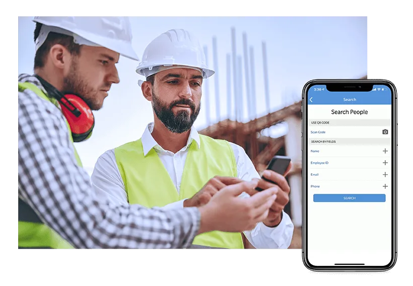 Novade mobile app for searching and managing construction site workforce