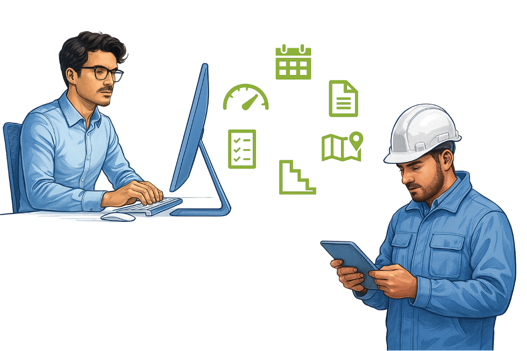 maintenance inspection software Novade Lite construction app on desktop