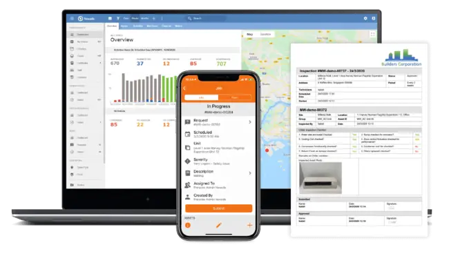 Novade maintenance management platform across desktop, mobile, and print devices
