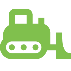 Construction equipment icon for site safety management