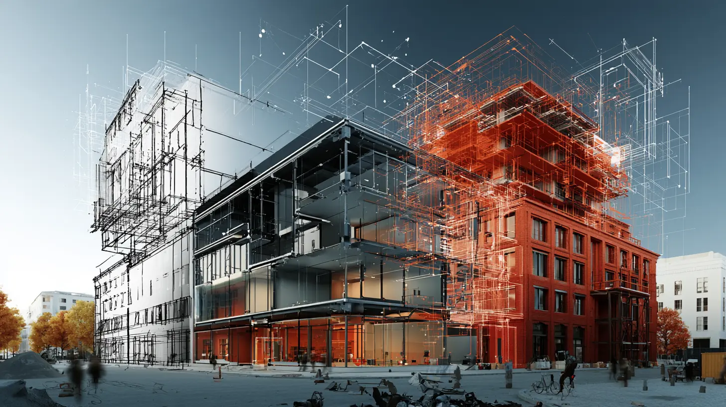 Illustration of construction management software