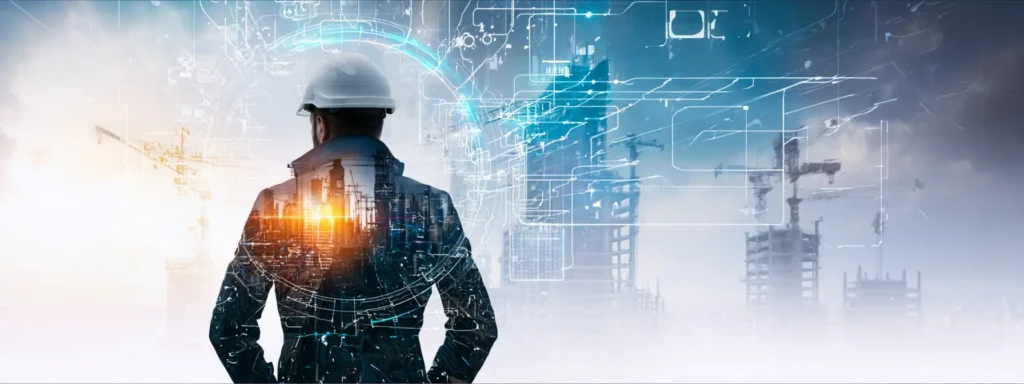 Illustration of Artificial intelligence in construction