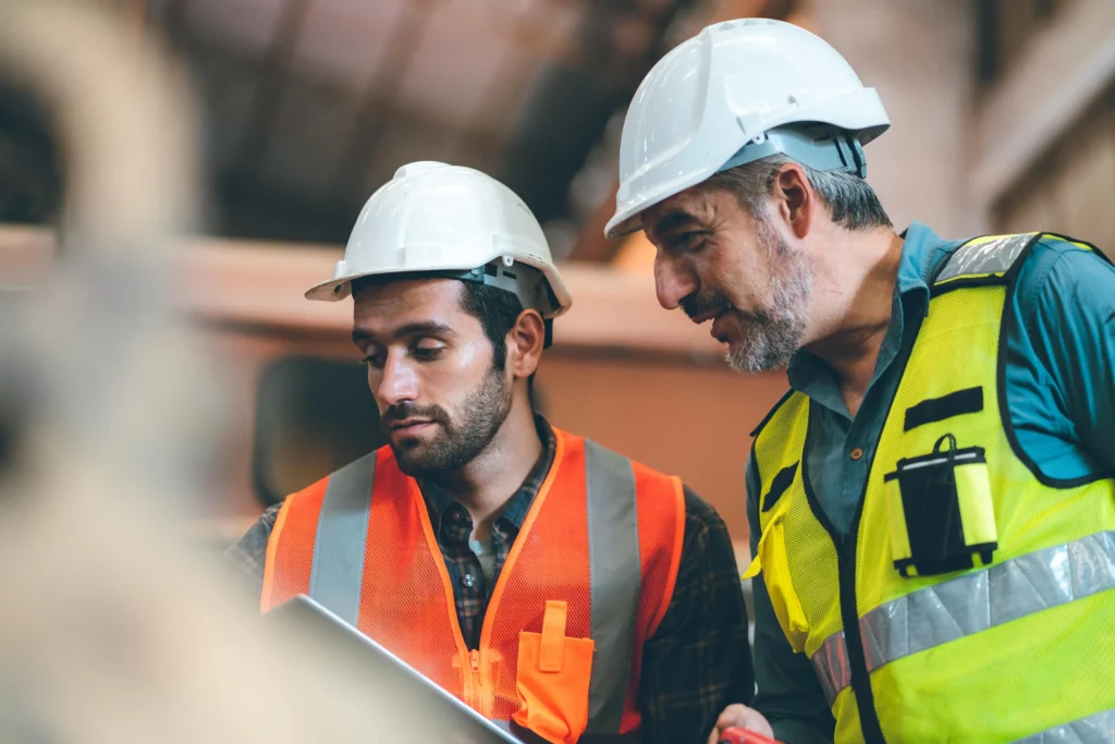 engineers conduction inspections on site